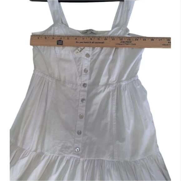 Madewell White Button-Front Maxi Dress Sundress Size 6 - Picture 9 of 12